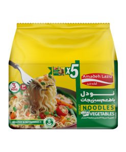 Alternative view of نودل با طعم سبزیجات آماده لذیذ بسته 5 عددی