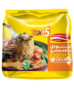 نودل مرغ آماده لذیذ - 375 گرم بسته 5 عددی