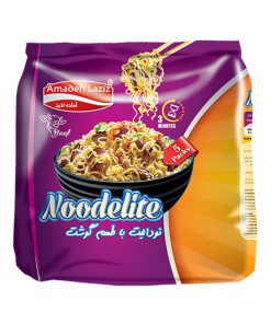 Alternative view of نودل با طعم گوشت آماده لذیذ - 75 گرم بسته 5 عددی