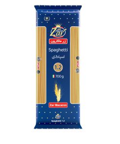 اسپاگتی قطر 1.2 زر ماکارون مقدار 700 گرم